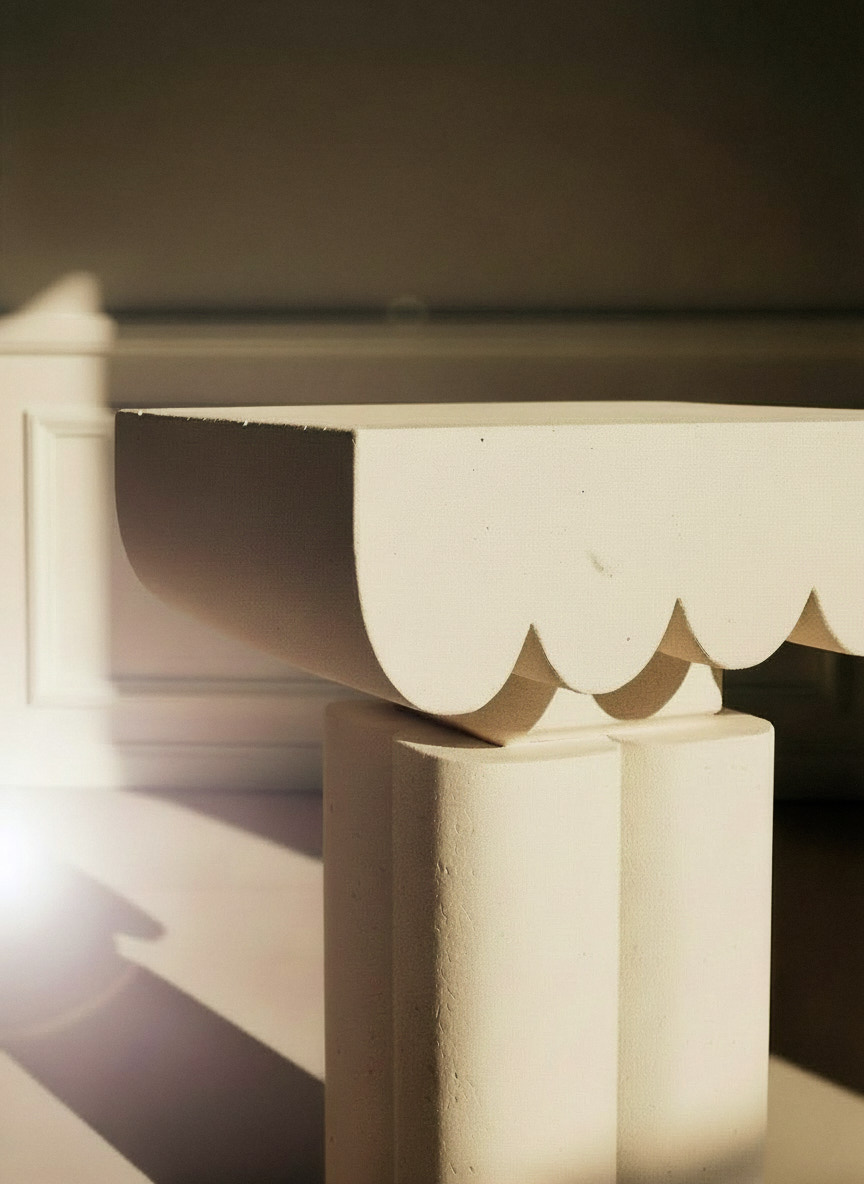 AI Crafted Photography by DALY Paris based studio - Ellie Side Table - Den Holm - Savannah Bay Gallery